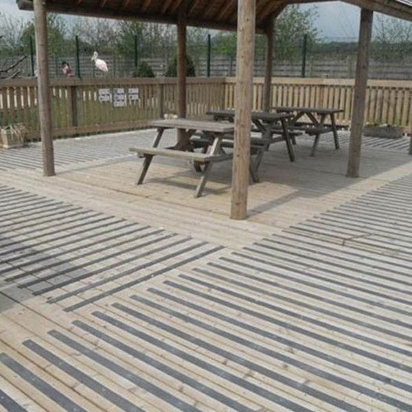 Black Anti Slip Heavy Duty GRP Decking Strips 50mm Width 