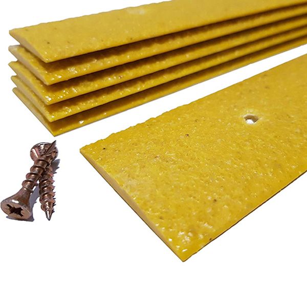 GRP Decking Strip Non-Slip For Walkways Un Drilled - Yellow