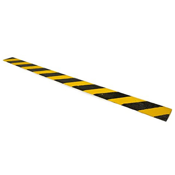 GRP Hazard Decking Strip Non Slip High Visibility for Slippery Decking Free Screws