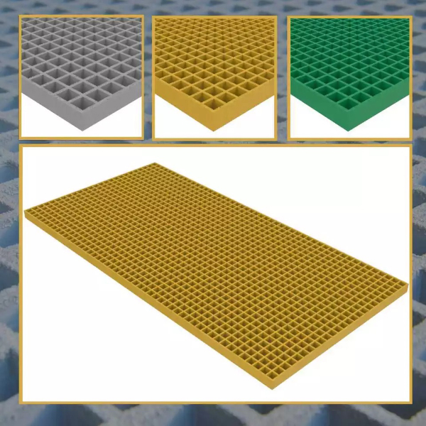  Open-Mesh 50mm Thick GRP Grating Panels 